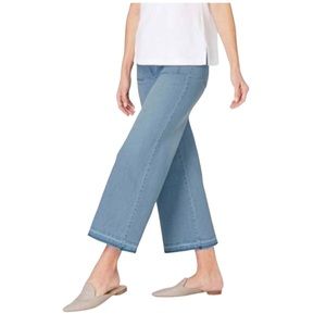 💸J. Jill Denim Size 14 High Rise Full Leg Crops Wide Leg Cropped Jeans